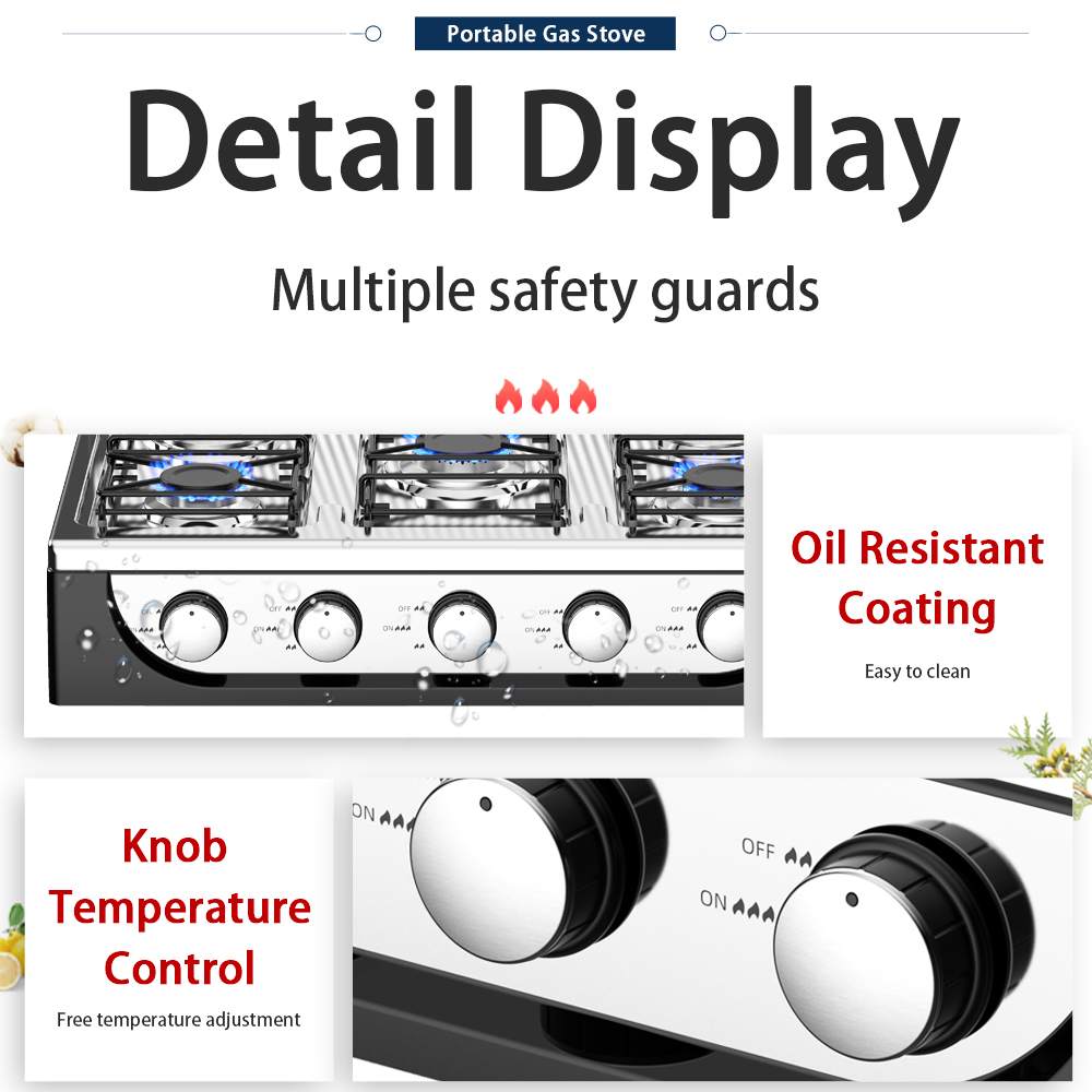 Five Burner Gas Stove