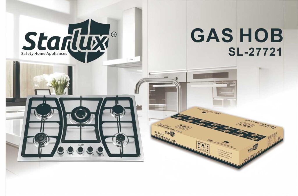 5 Burner Gas Stove Stainless Steel