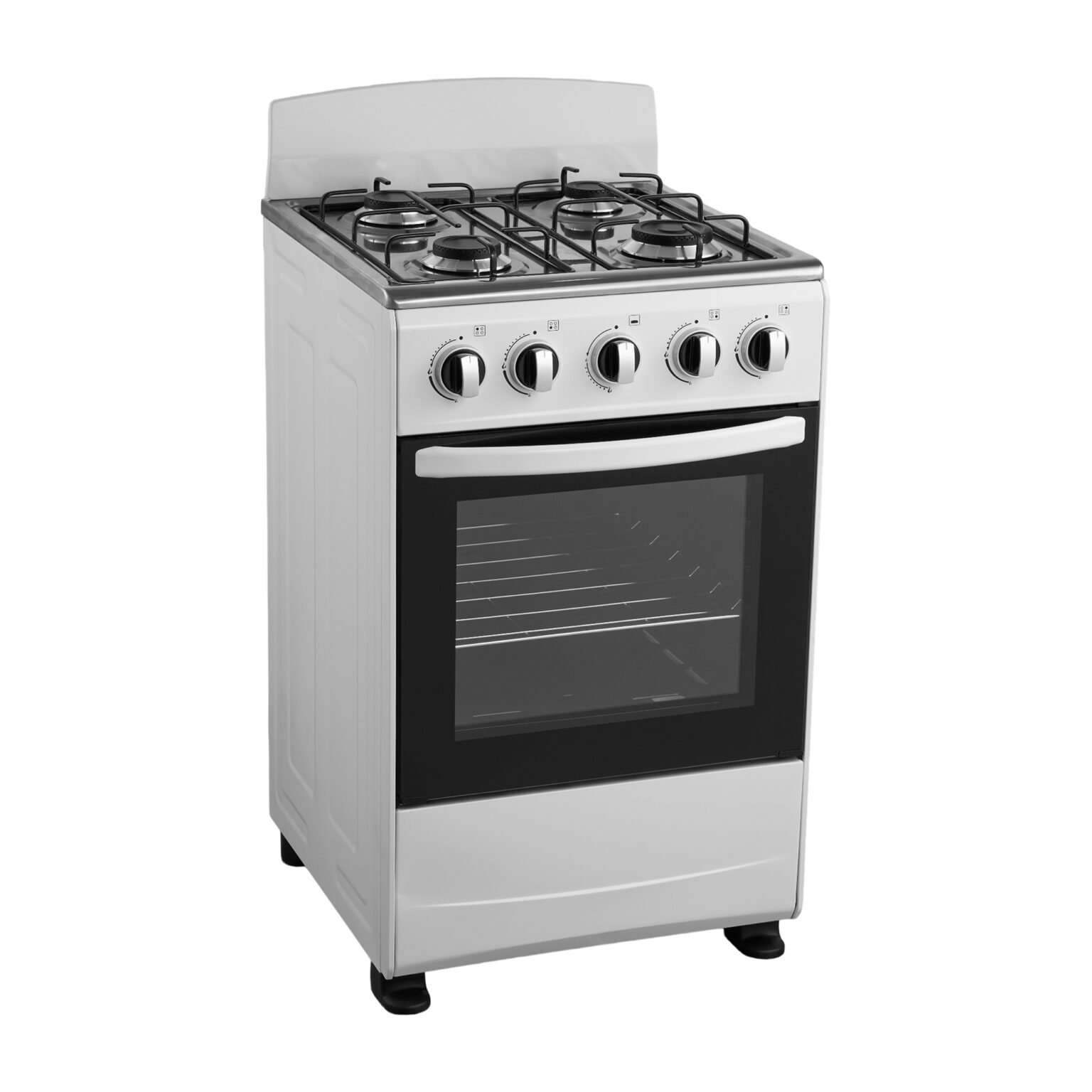 compact white gas range
