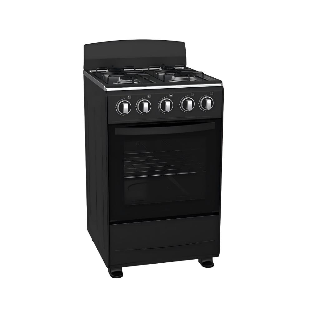 Compact Black Gas Range