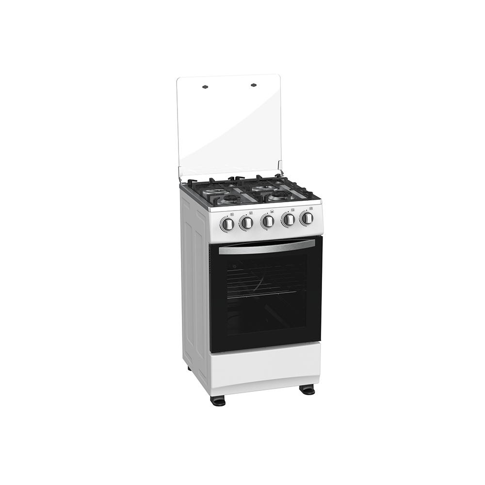 White Five Burner Range