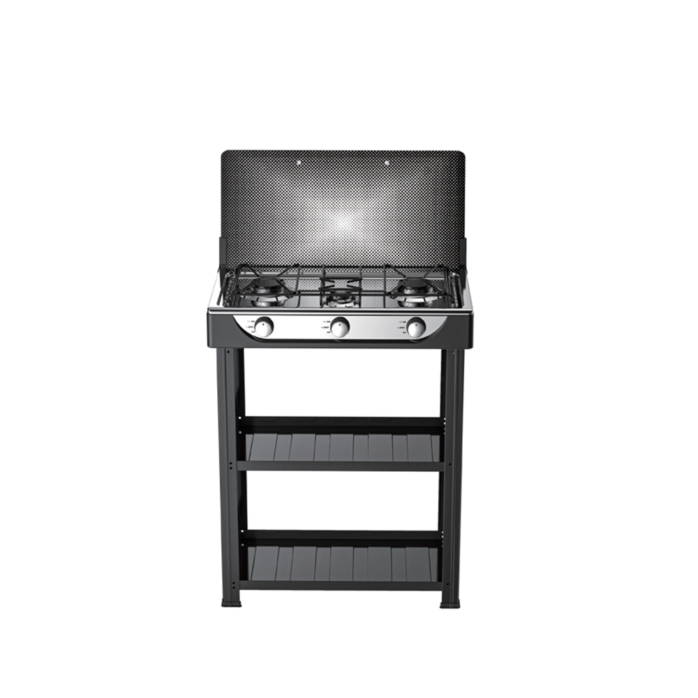 Outdoor 3 Burner Gas Stove With Stand