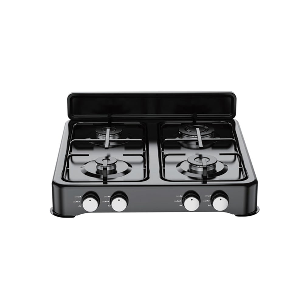 Black Four Burner Gas Stove