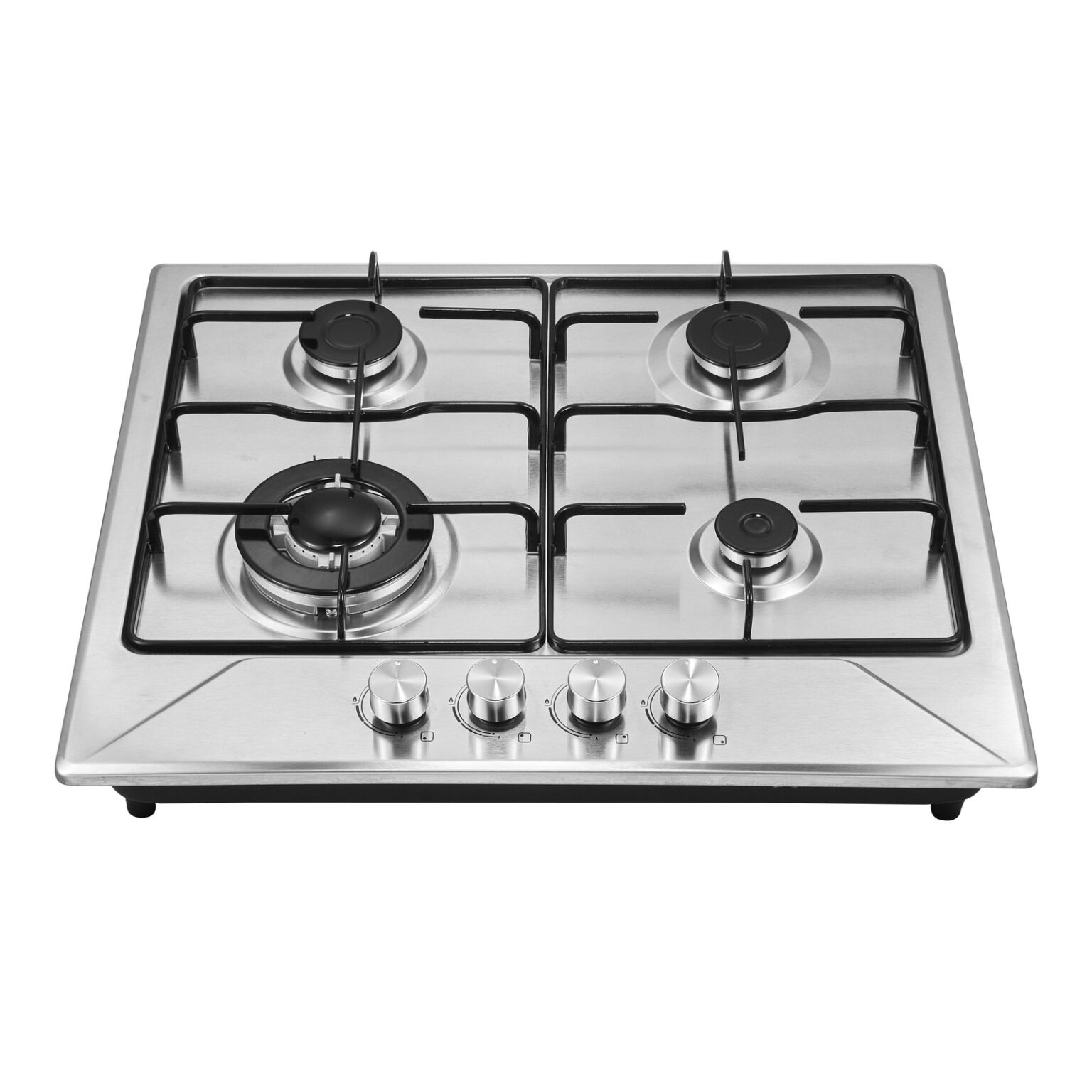 4 Burner Stainless Steel Gas Cooktop 6405S - Enameled Pan Support
